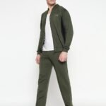 Green fleece tracksuit